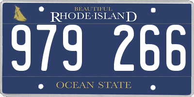 RI license plate 979266