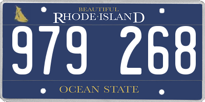 RI license plate 979268