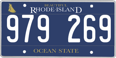 RI license plate 979269