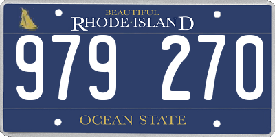 RI license plate 979270