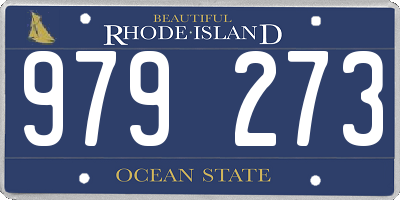 RI license plate 979273