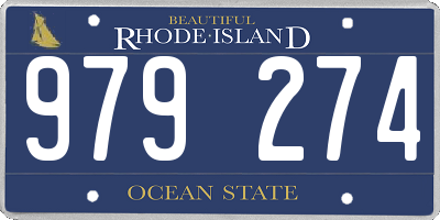 RI license plate 979274