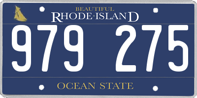 RI license plate 979275