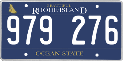 RI license plate 979276