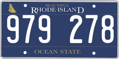 RI license plate 979278