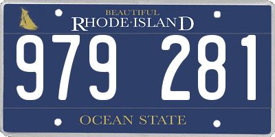 RI license plate 979281