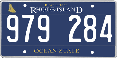 RI license plate 979284