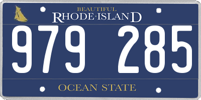 RI license plate 979285
