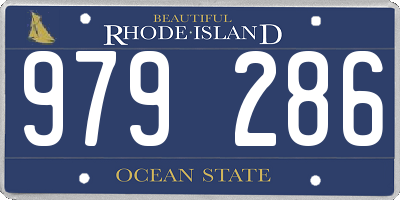 RI license plate 979286