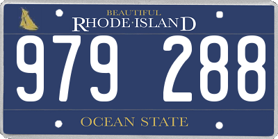 RI license plate 979288