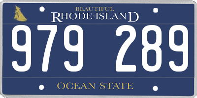 RI license plate 979289