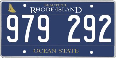 RI license plate 979292
