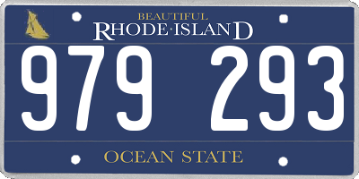 RI license plate 979293