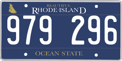 RI license plate 979296