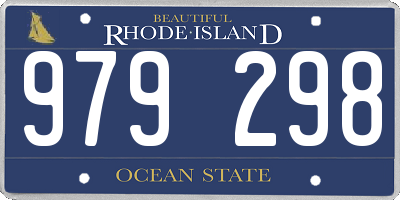 RI license plate 979298