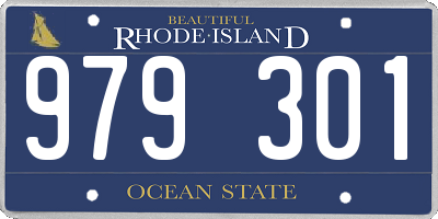 RI license plate 979301