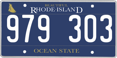 RI license plate 979303