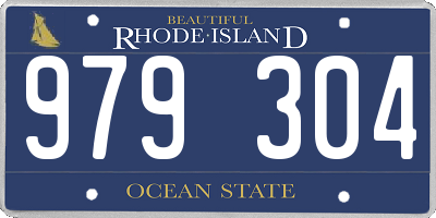 RI license plate 979304