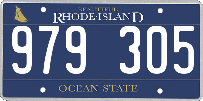 RI license plate 979305