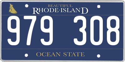 RI license plate 979308