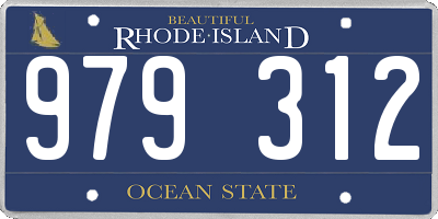 RI license plate 979312