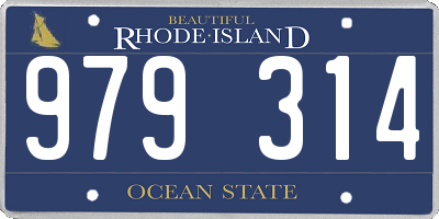 RI license plate 979314