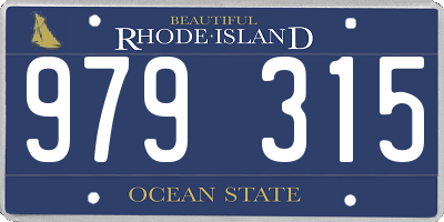 RI license plate 979315