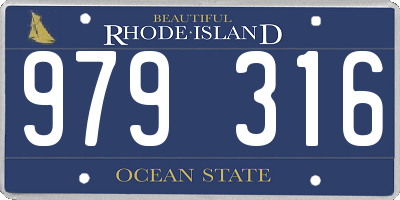 RI license plate 979316