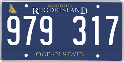 RI license plate 979317