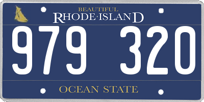 RI license plate 979320