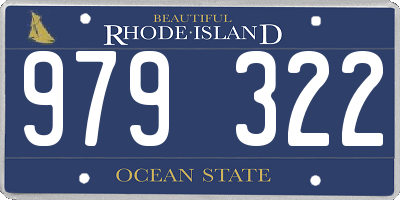 RI license plate 979322