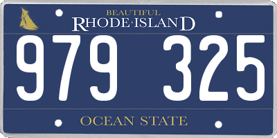 RI license plate 979325