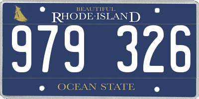 RI license plate 979326