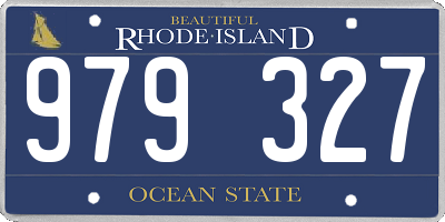 RI license plate 979327