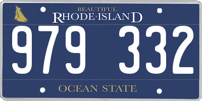 RI license plate 979332