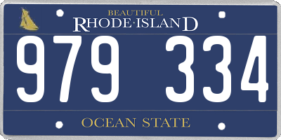 RI license plate 979334