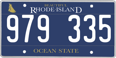 RI license plate 979335