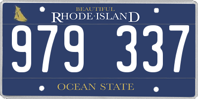 RI license plate 979337