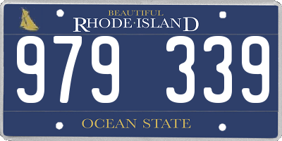 RI license plate 979339