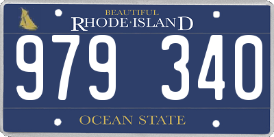 RI license plate 979340