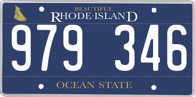 RI license plate 979346