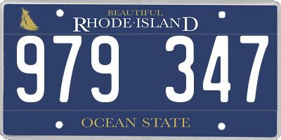 RI license plate 979347