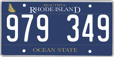 RI license plate 979349