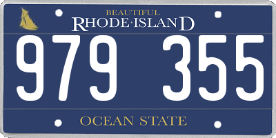 RI license plate 979355