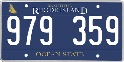 RI license plate 979359