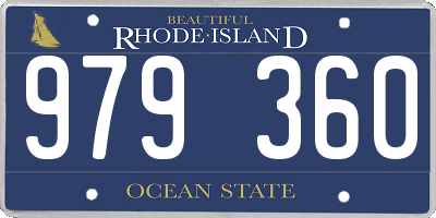 RI license plate 979360