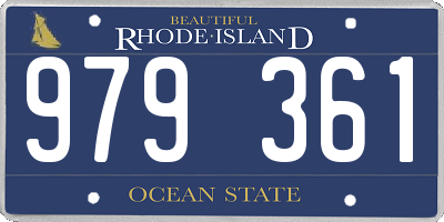 RI license plate 979361