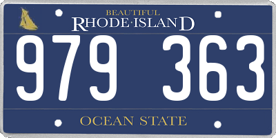 RI license plate 979363