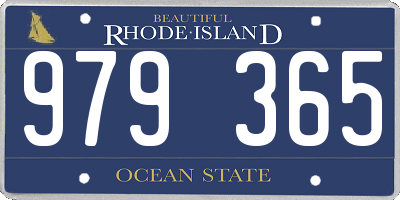 RI license plate 979365