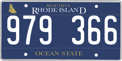 RI license plate 979366